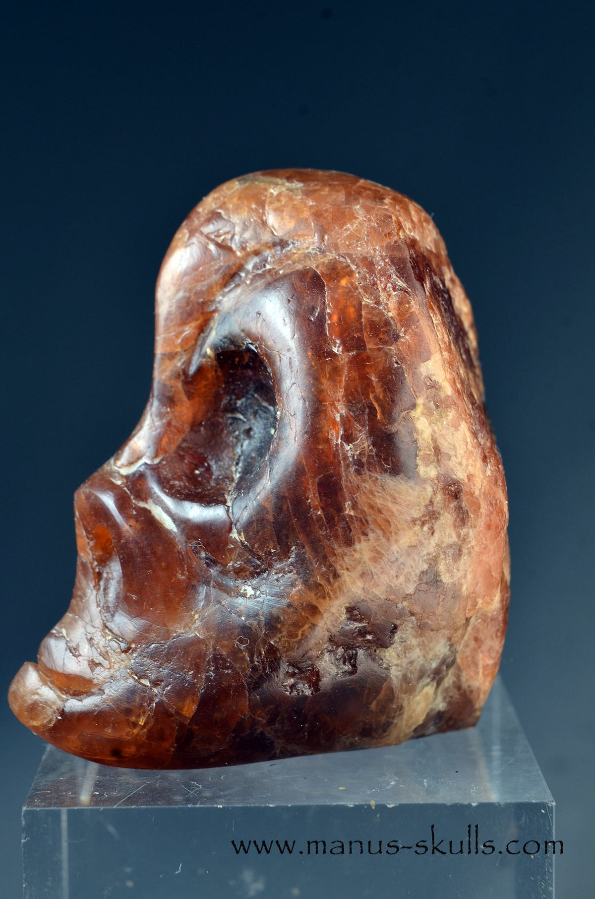 Hessonite Garnet Ancient Alien Skull