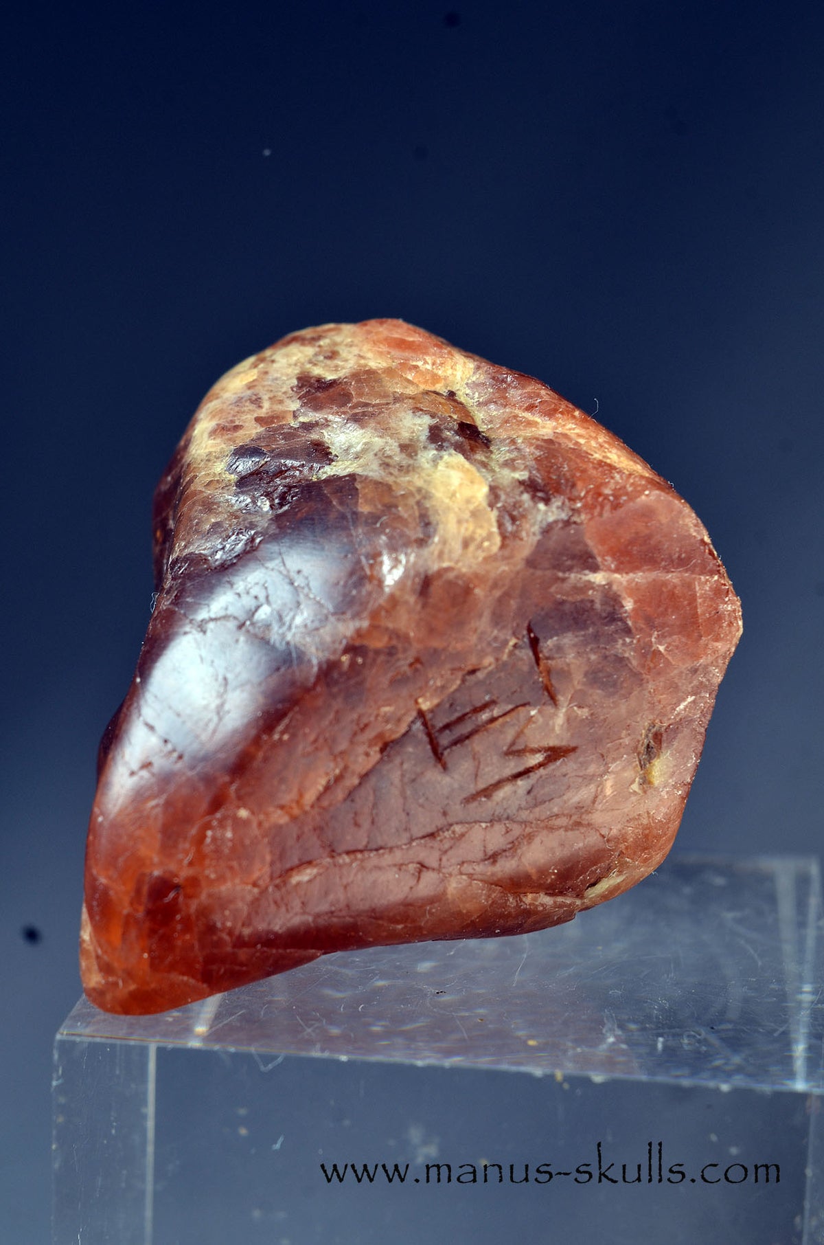 Hessonite Garnet Ancient Alien Skull