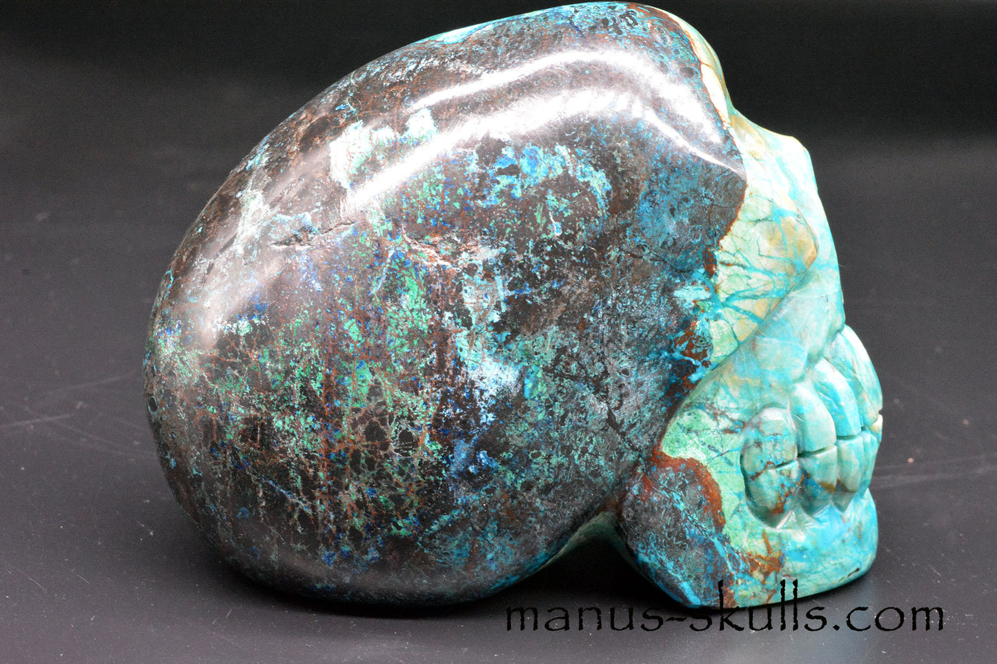 Shattuckite, Chrysocolla Skull