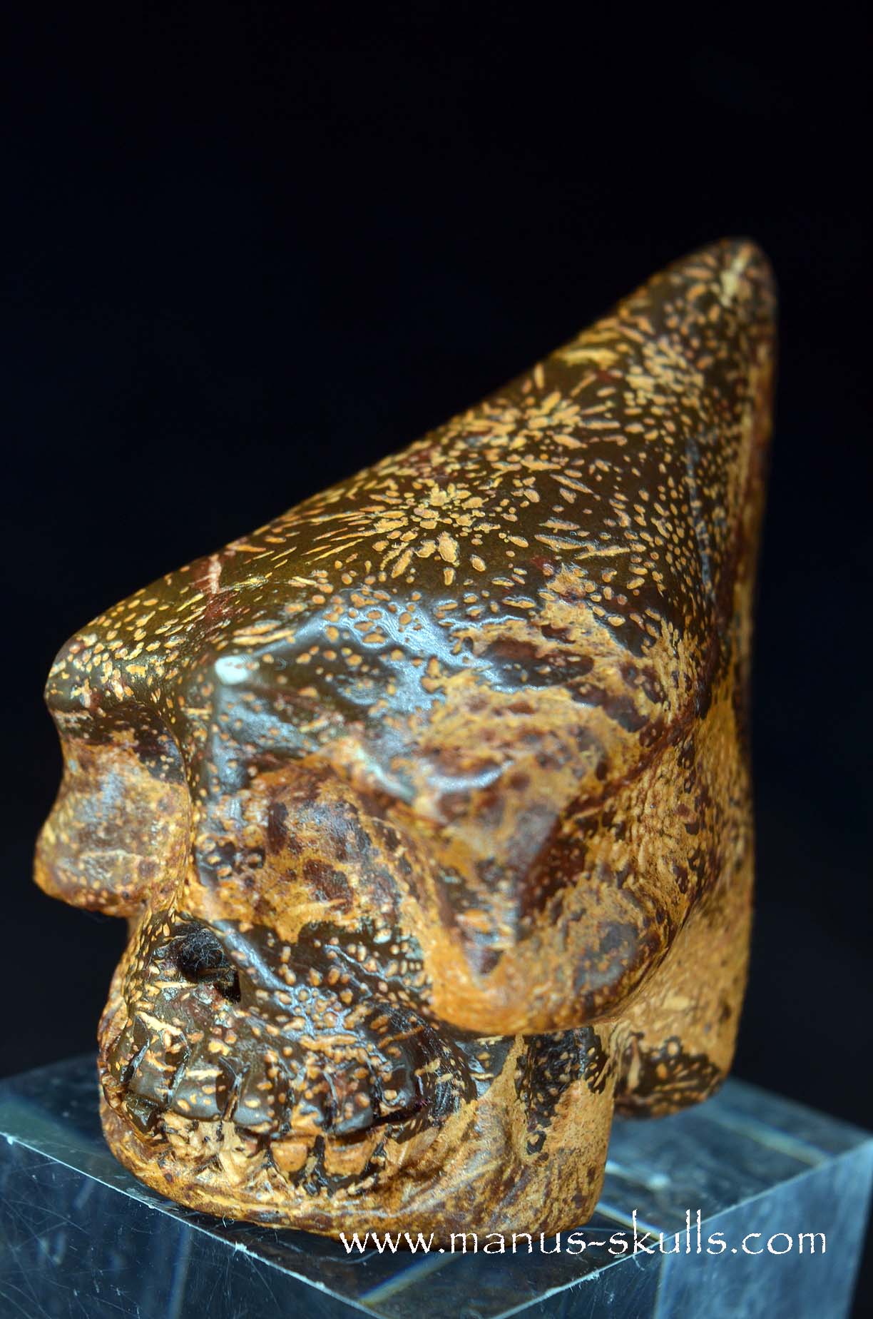 Manus skulls unique Crystal Carvings handmade skulls dragons pendants preseli bluestone tribals spiritual meaning wand Unicorn ..  conehead star rhyolite jasper