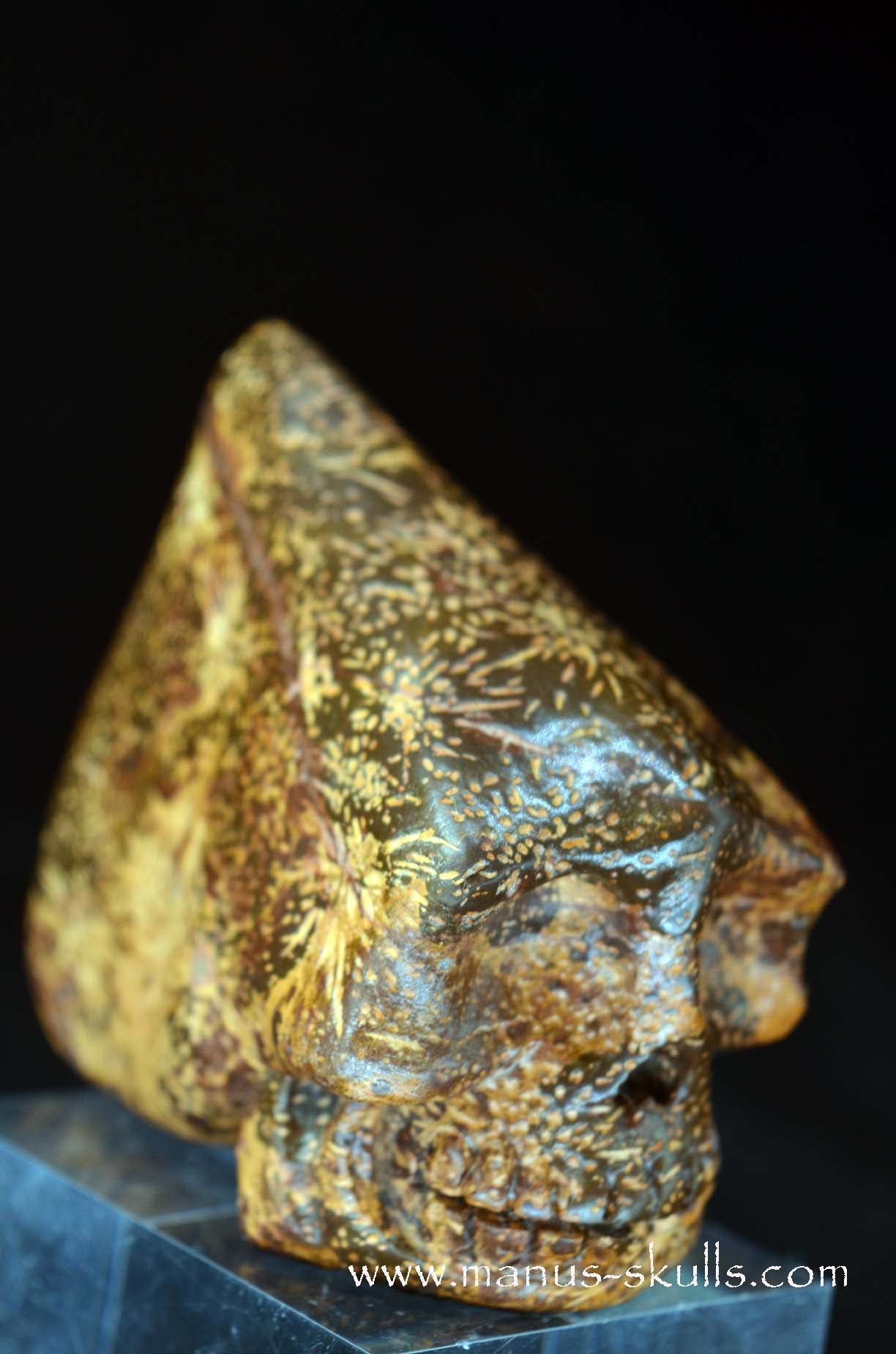 Manus skulls unique Crystal Carvings handmade skulls dragons pendants preseli bluestone tribals spiritual meaning wand Unicorn ..  conehead star rhyolite jasper