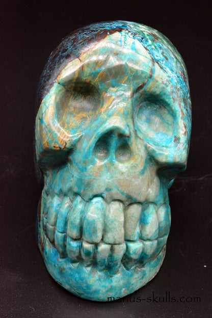 Shattuckite, Chrysocolla Skull