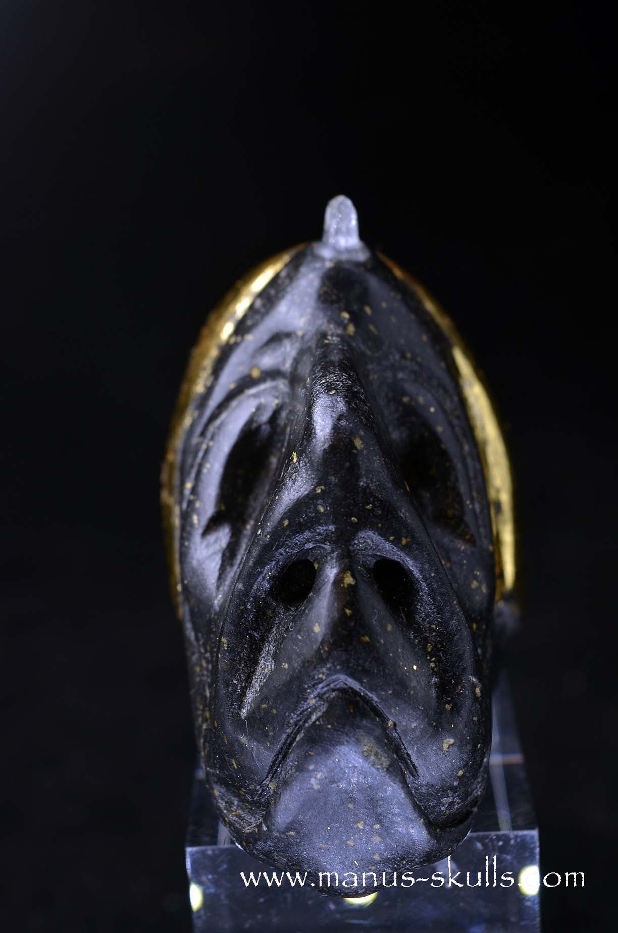 Manus skulls unique Crystal Carvings handmade skulls dragons pendants preseli bluestone tribals spiritual meaning wand Unicorn .. starlight being basalt gold leaf Herkimer diamond