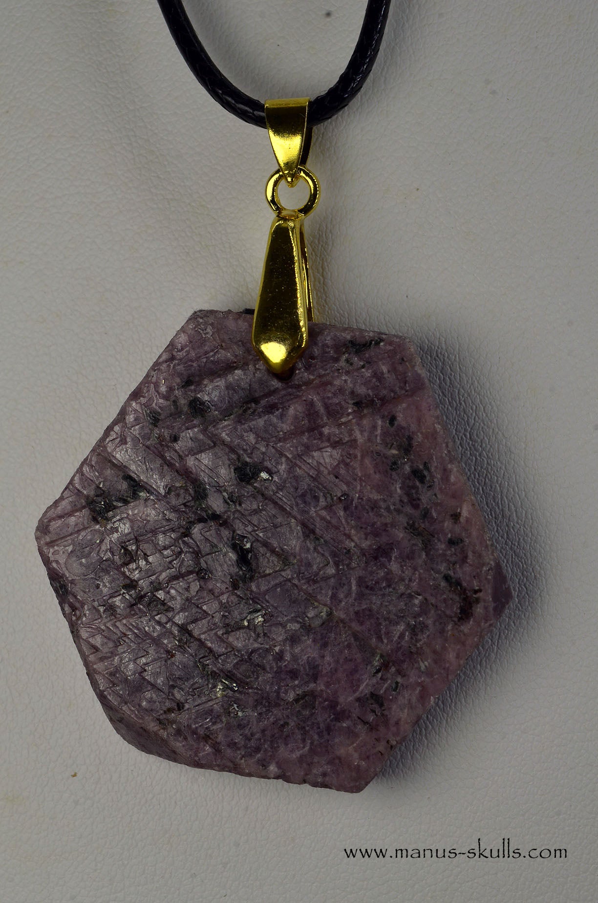 Ruby Korund Spiral Pendant