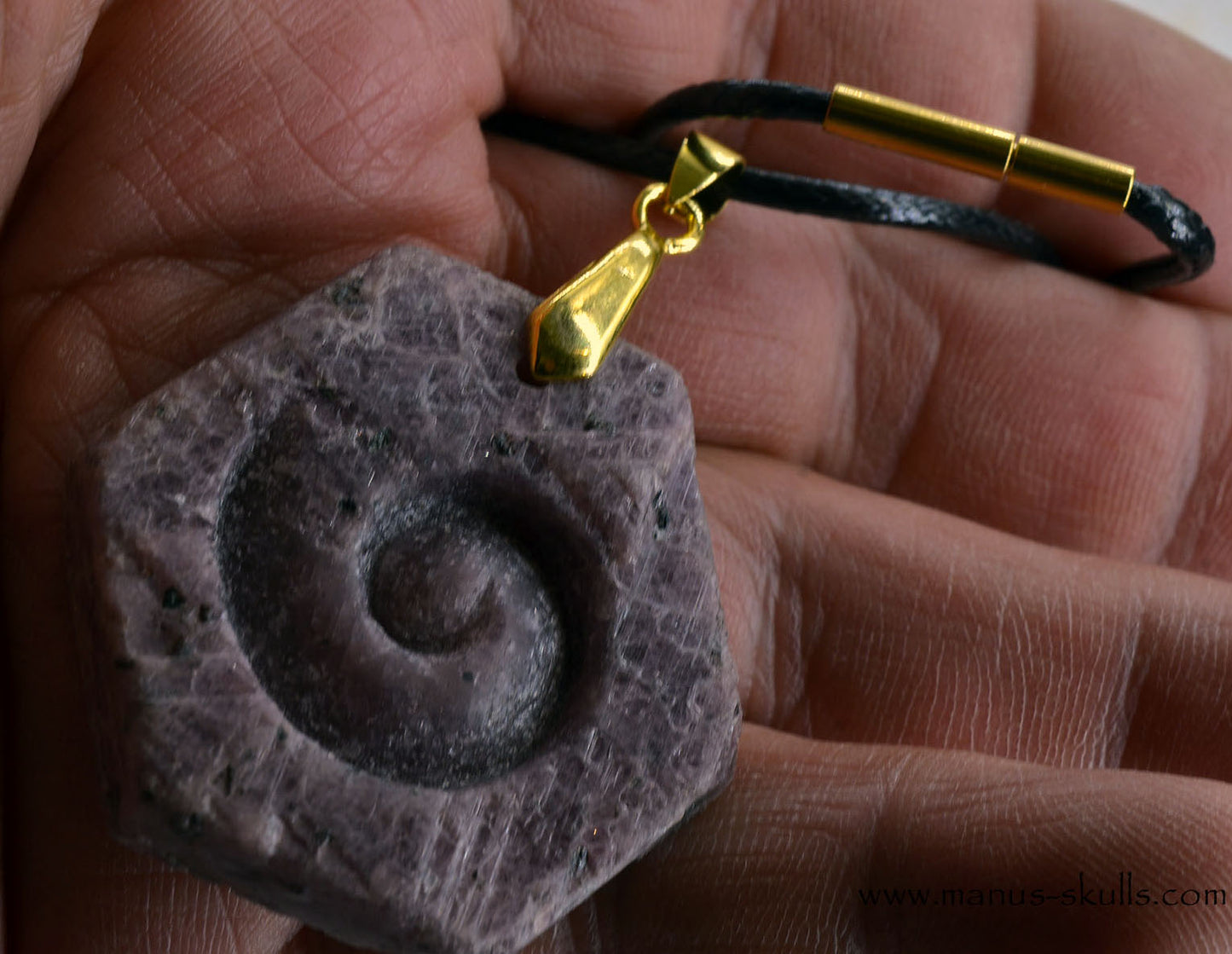 Ruby Korund Spiral Pendant