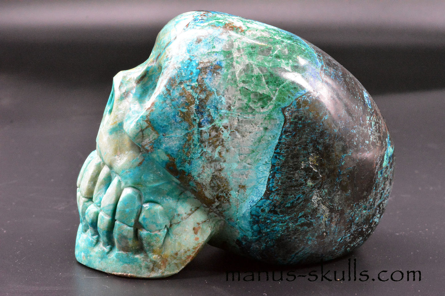 Shattuckite, Chrysocolla Skull