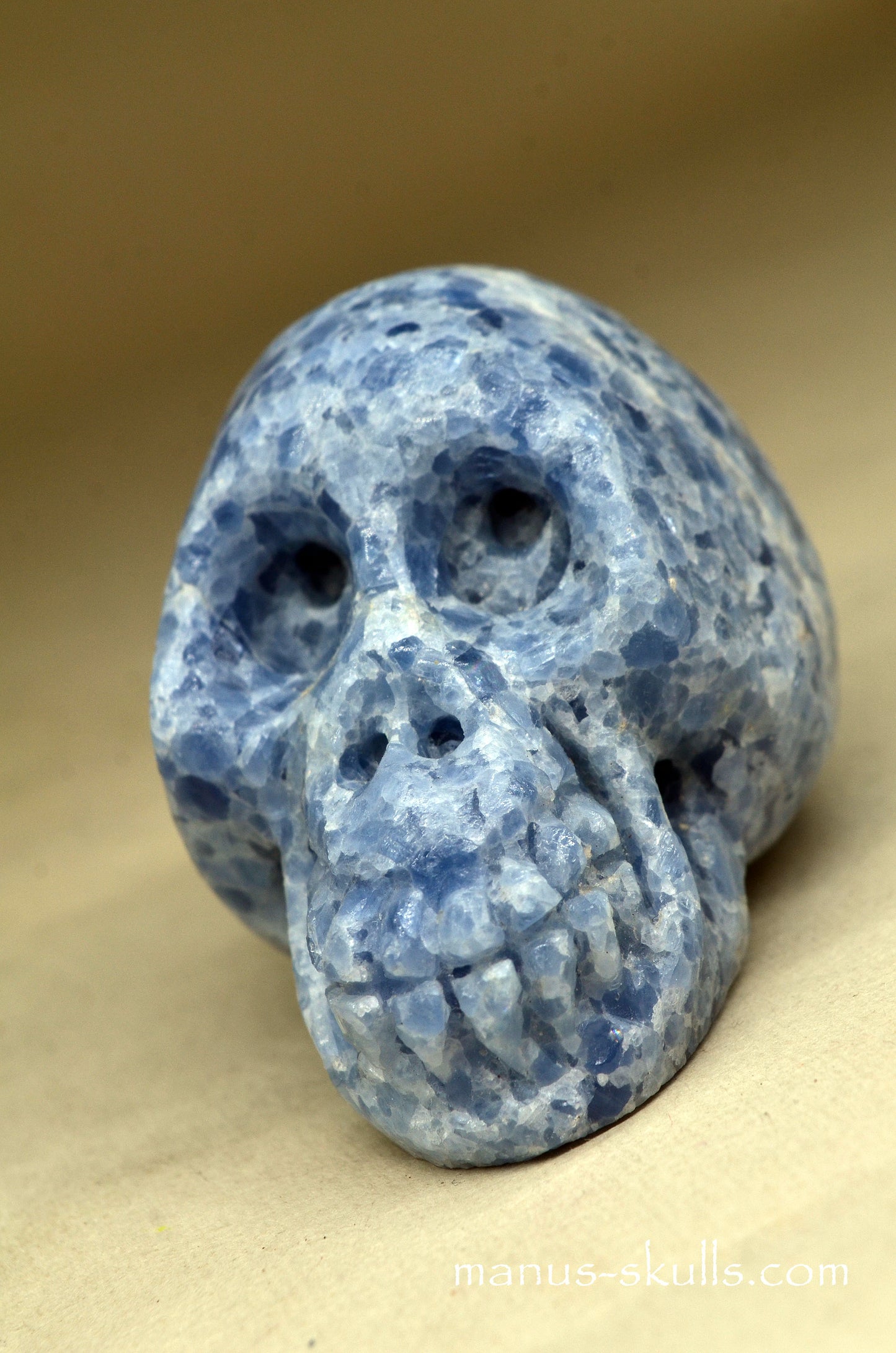 Blue Calcite Skull