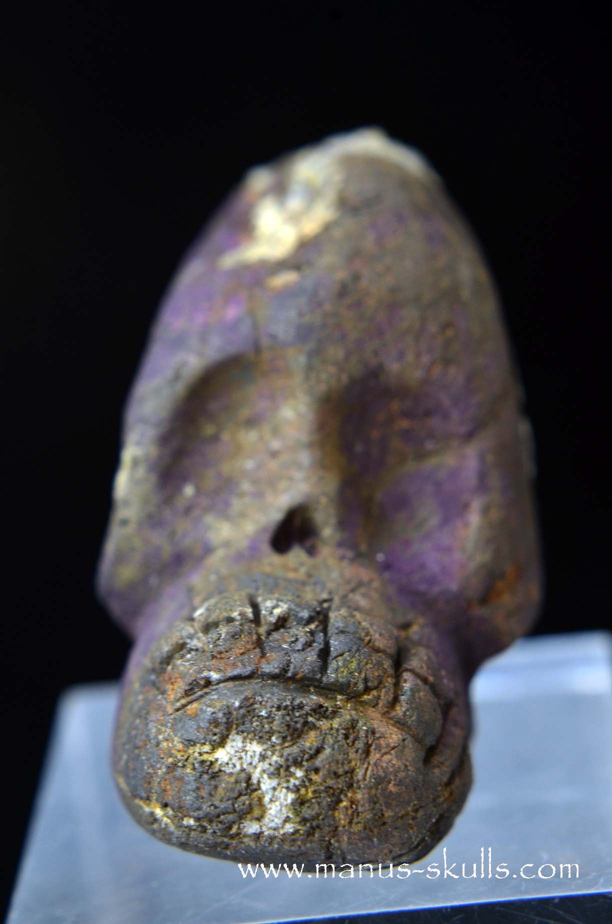 Manus skulls unique Crystal Carvings handmade skulls dragons pendants preseli bluestone tribals spiritual meaning wand Unicorn .. Evolian 2025 purpurite