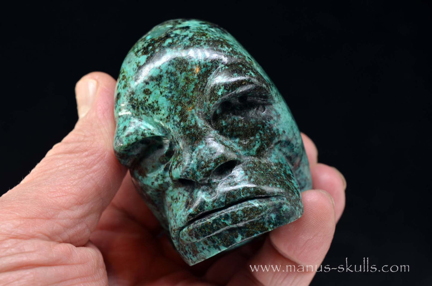 Manus skulls unique Crystal Carvings handmade skulls dragons pendants preseli bluestone tribals spiritual meaning wand Unicorn ..  turquoise