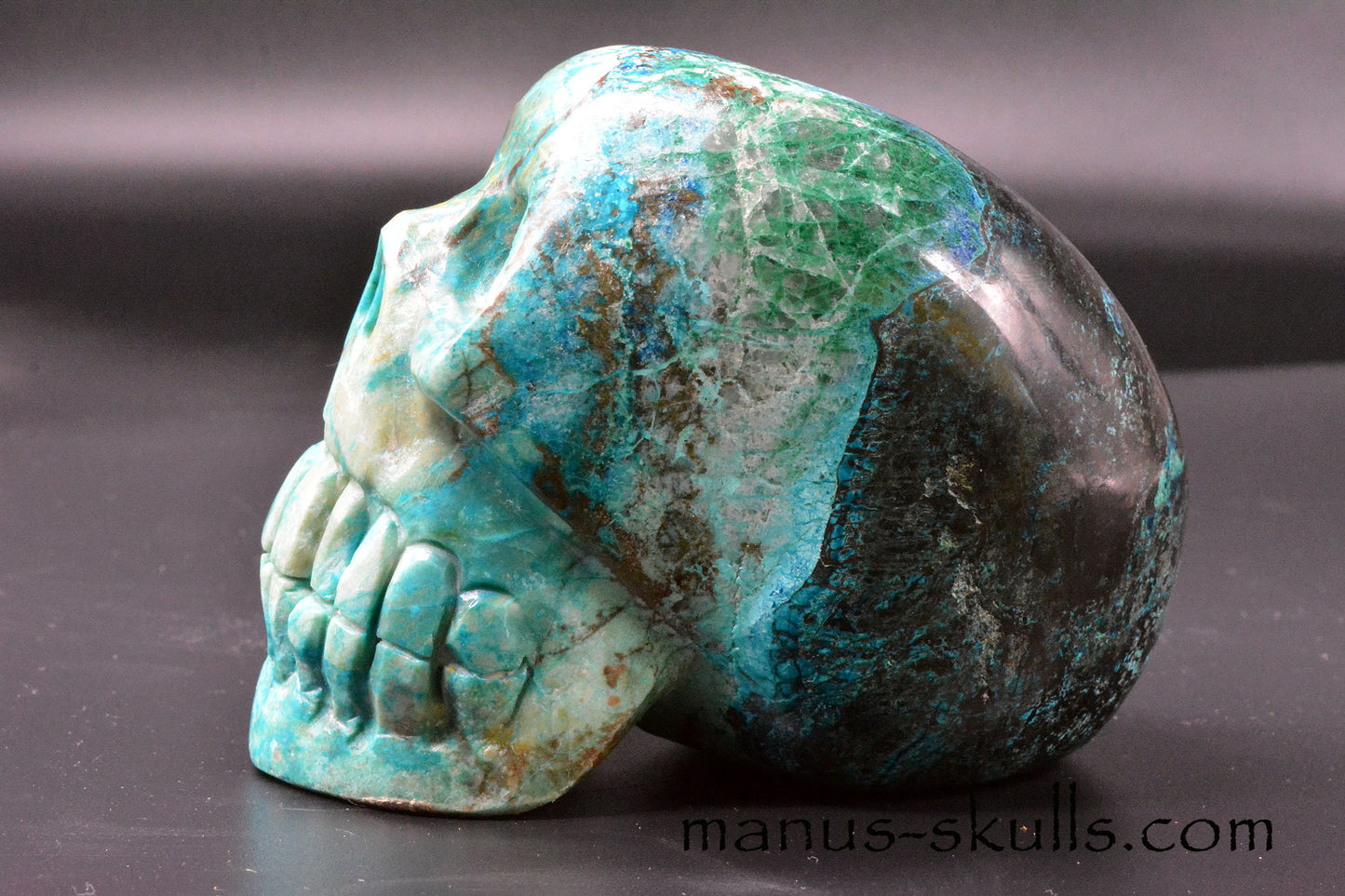 Shattuckite, Chrysocolla Skull