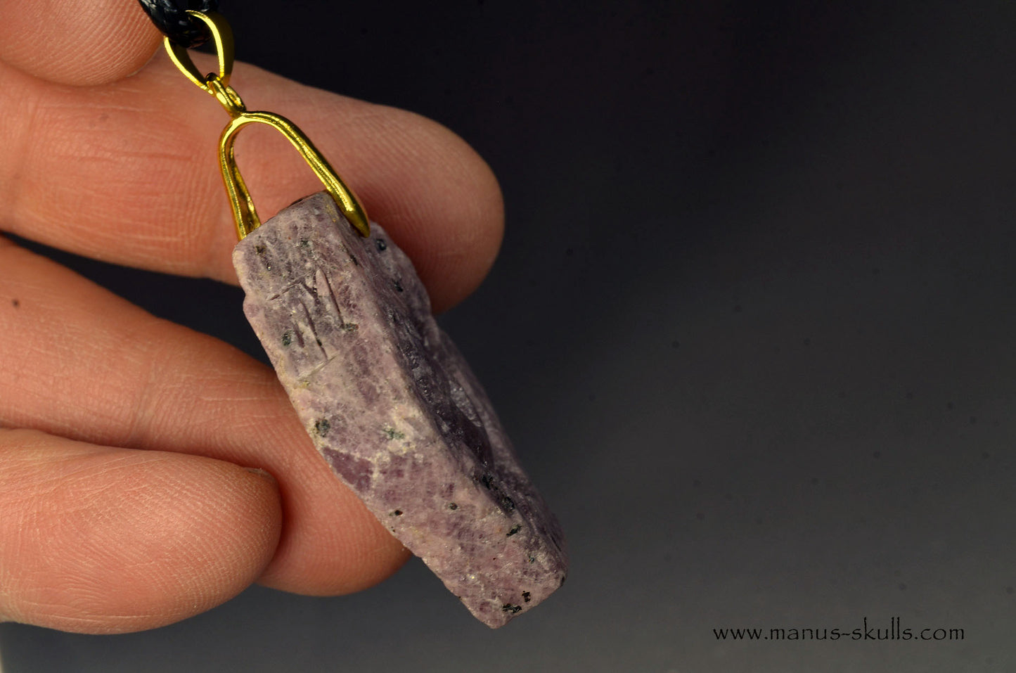 Ruby Korund Spiral Pendant