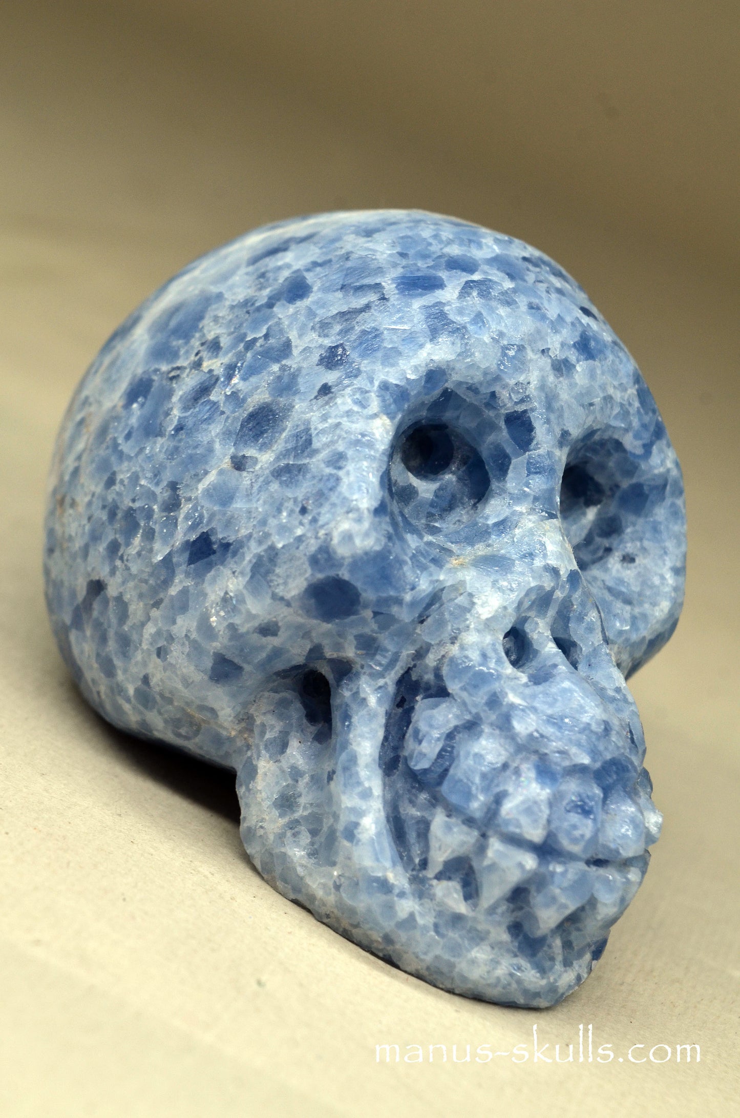 Blue Calcite Skull