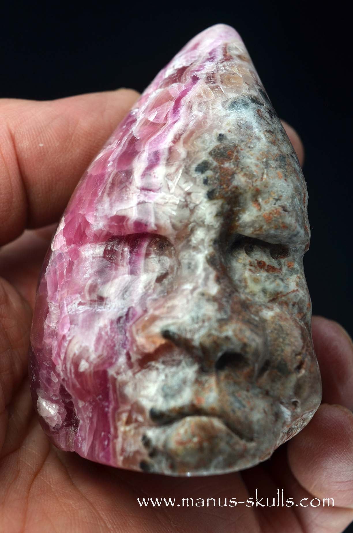 Manus skulls unique Crystal Carvings handmade skulls dragons pendants preseli bluestone tribals spiritual meaning wand Unicorn ..  cobalto calcite