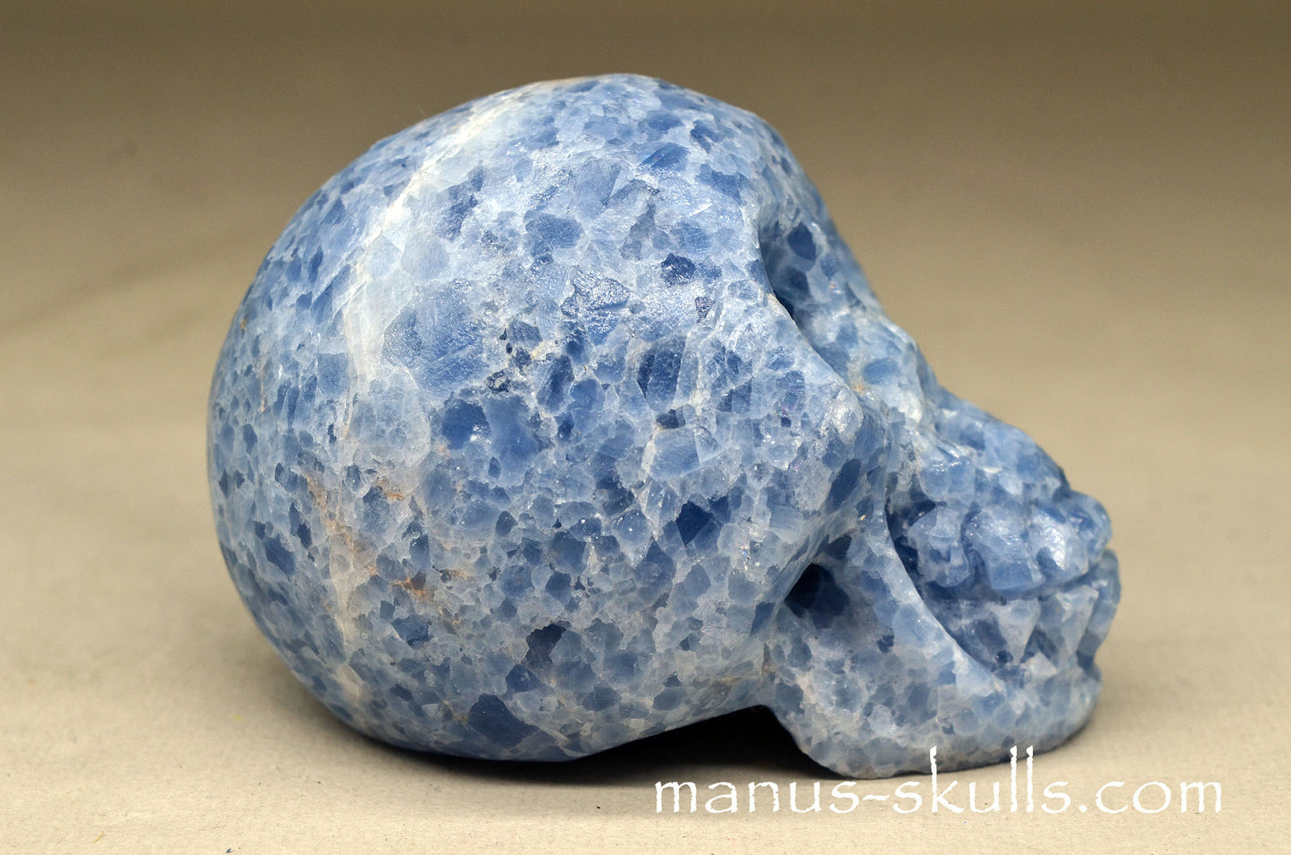 Blue Calcite Skull