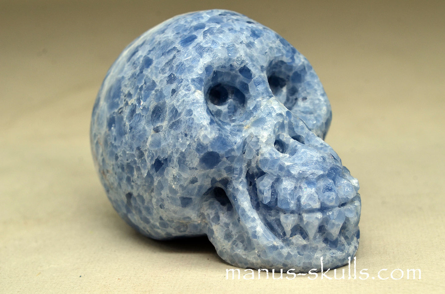 Blue Calcite Skull