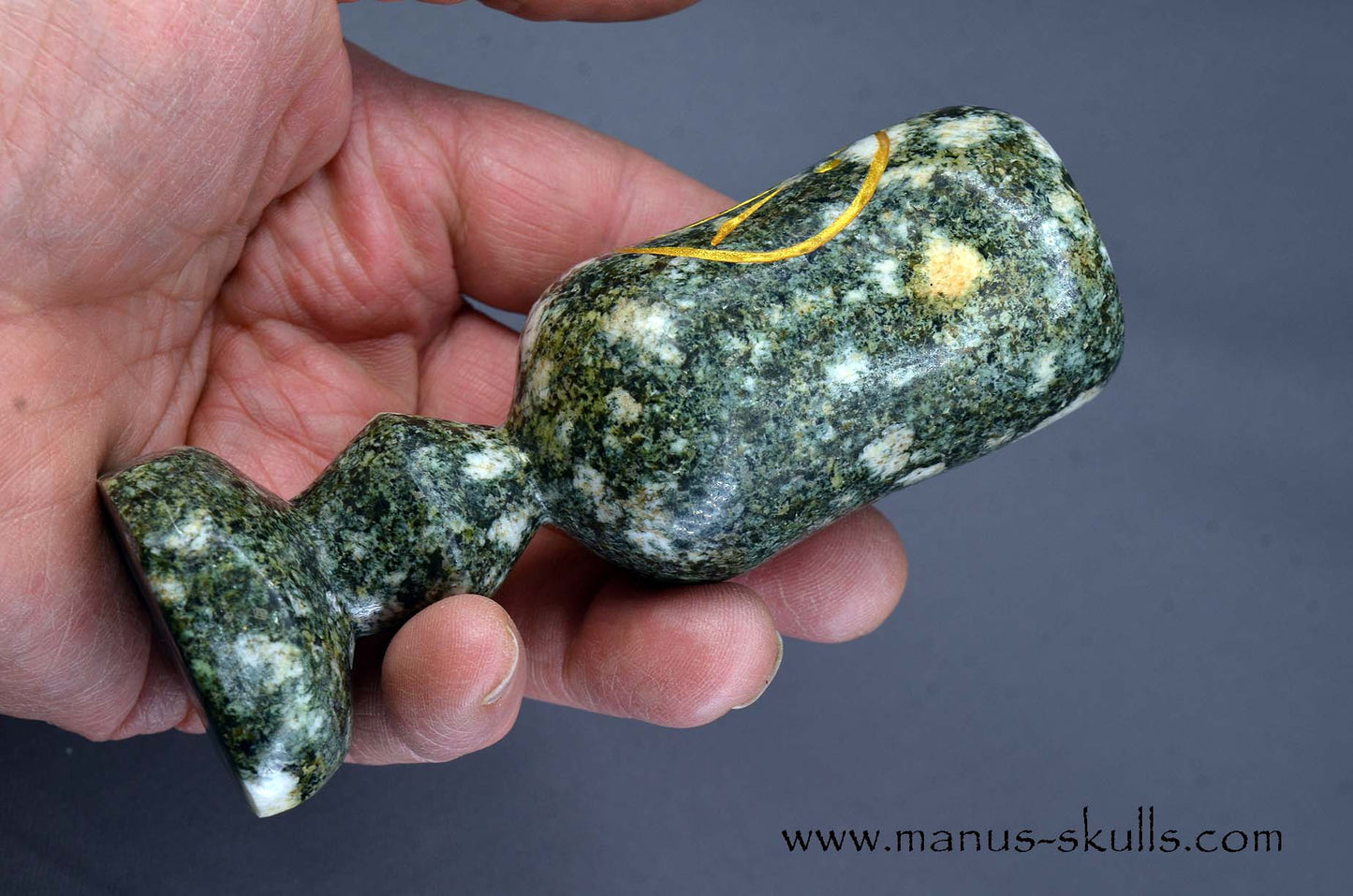 Preseli Bluestone Tarot Symbol Cups with gold etched Awen symbol