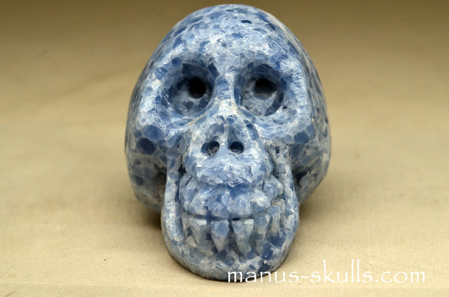 Blue Calcite Skull