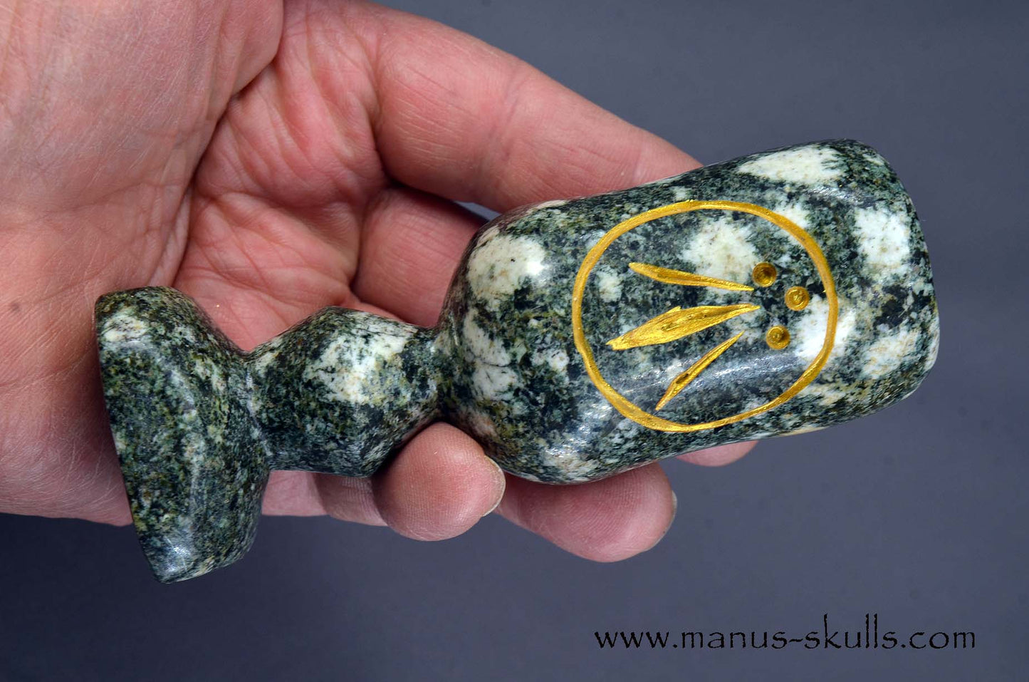 Preseli Bluestone Tarot Symbol Cups with gold etched Awen symbol