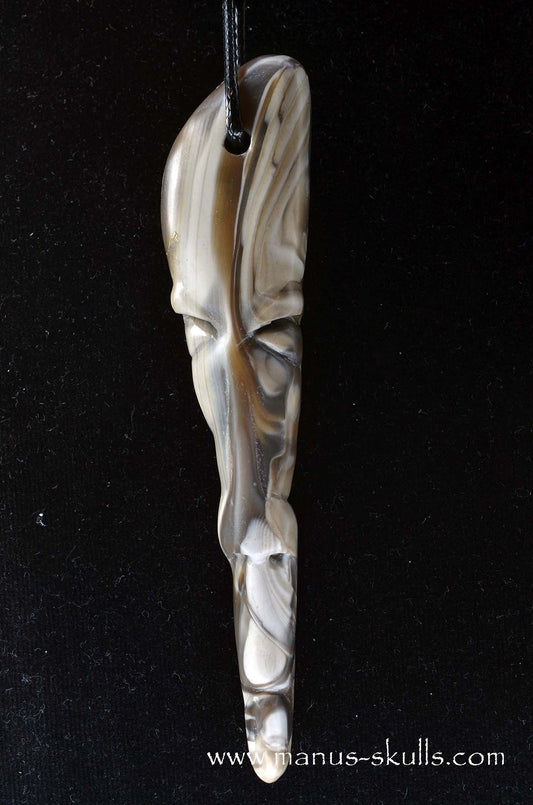 Beautiful Polish Flint Tribal Pendant