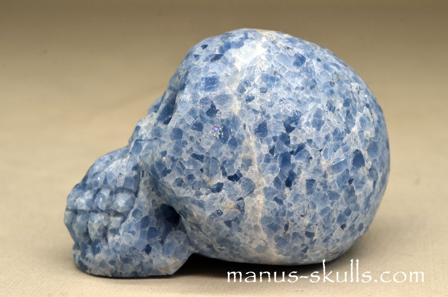 Blue Calcite Skull