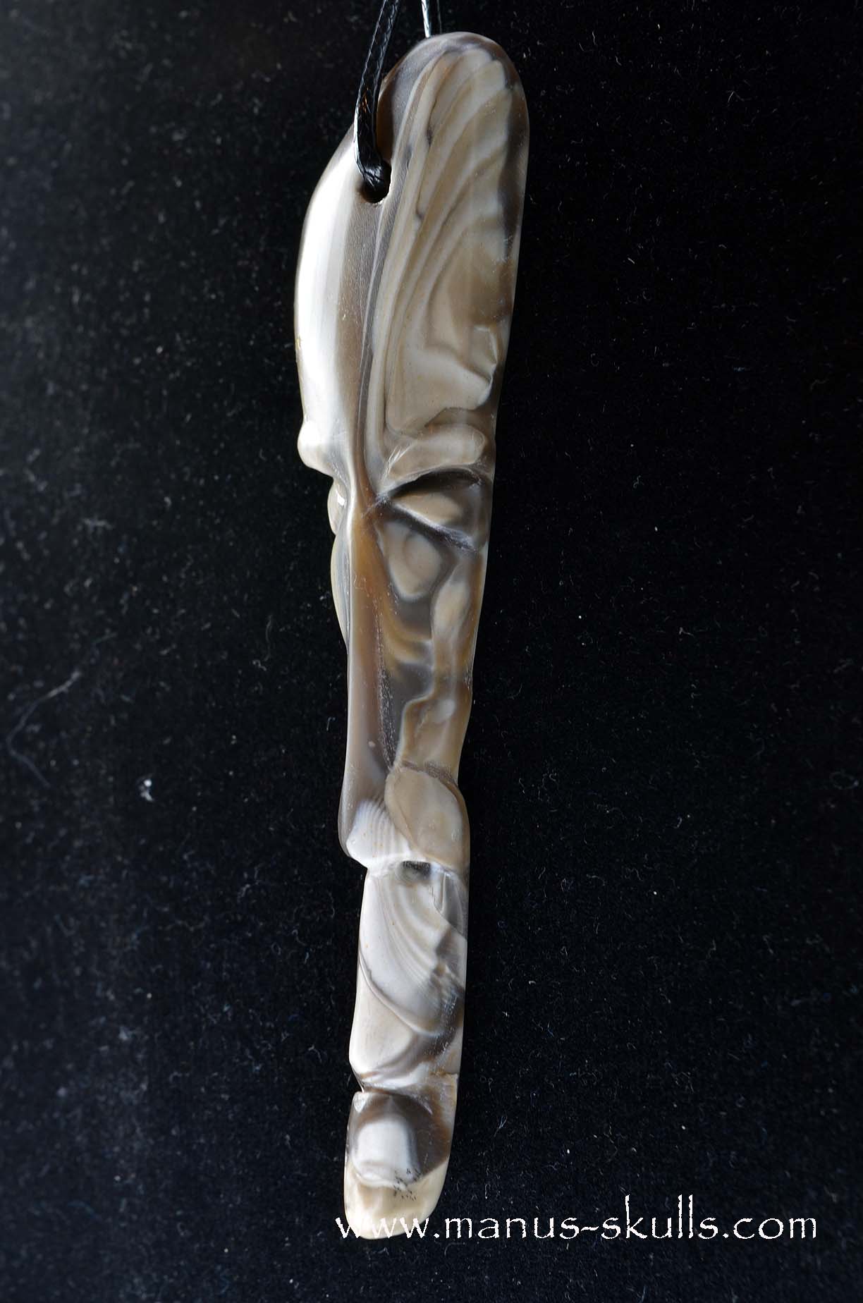 Beautiful Polish Flint Tribal Pendant
