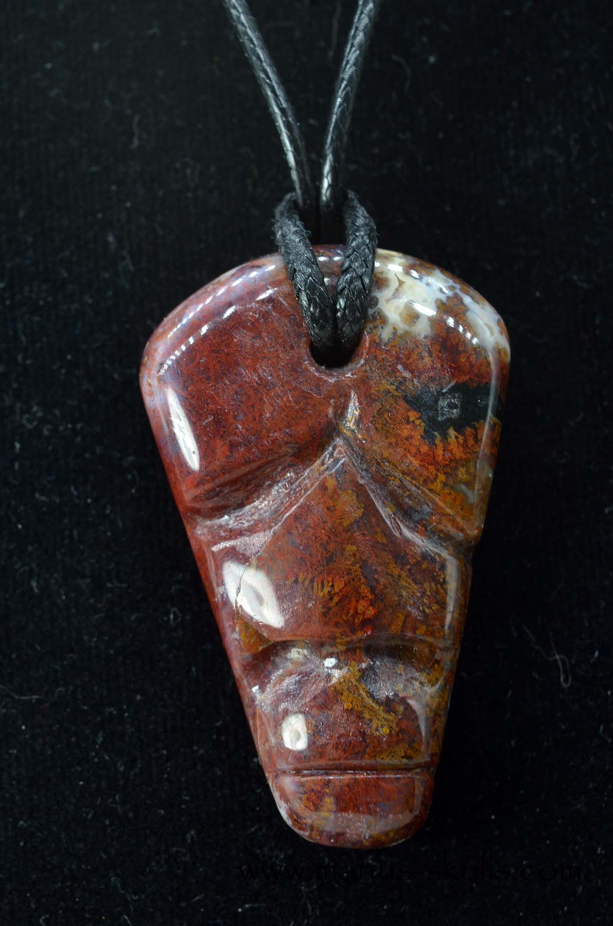 Red Moss Agate Tribal Pendant (#2)