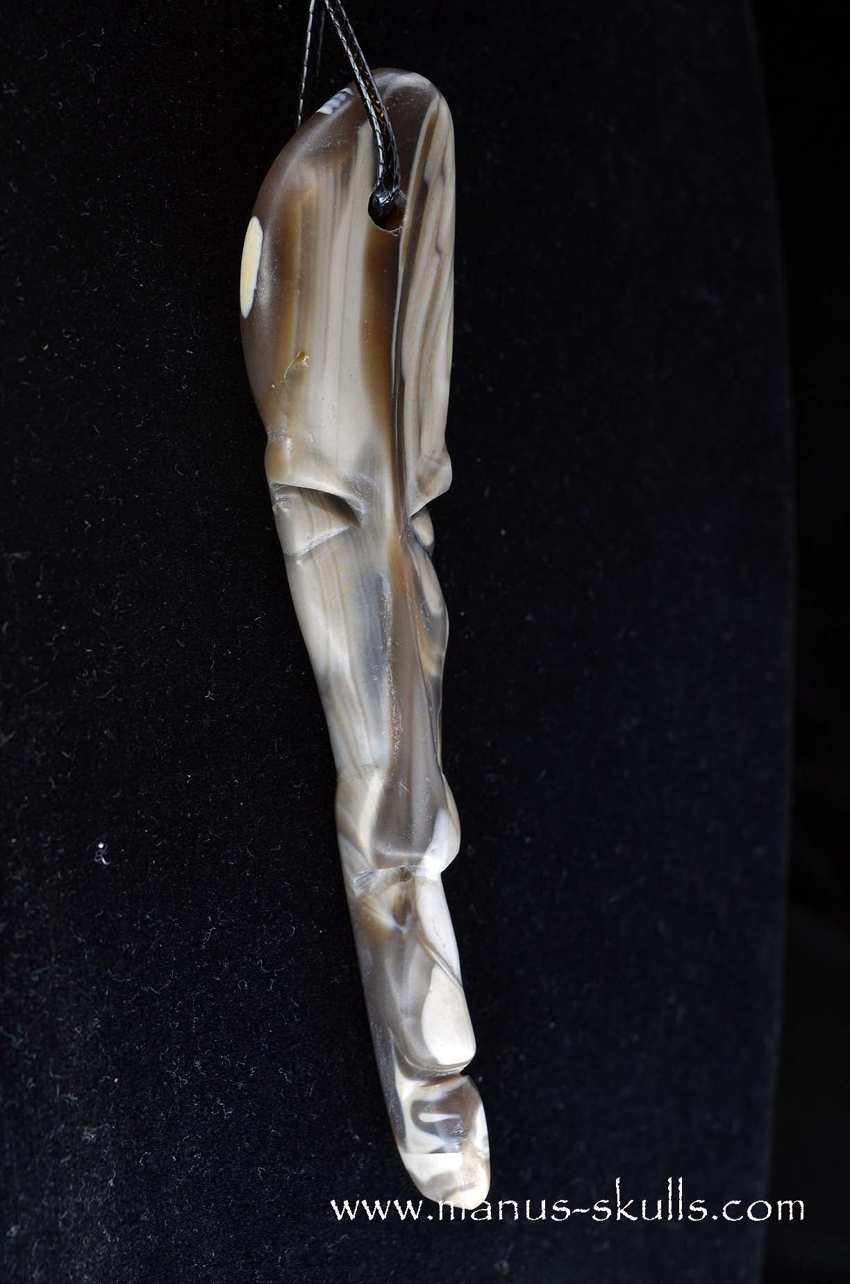Beautiful Polish Flint Tribal Pendant