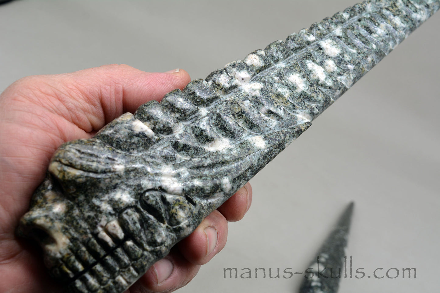 Large Preseli Bluestone Dragon Wand, singing Preseli instrument.