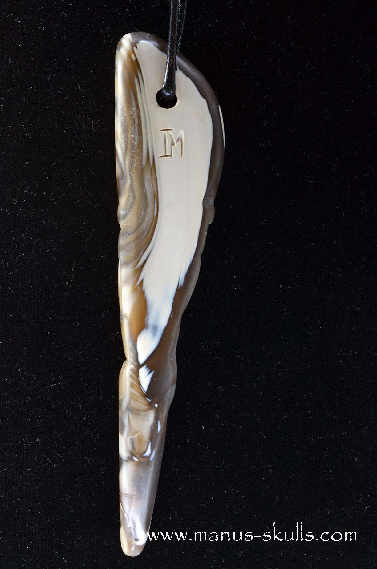 Beautiful Polish Flint Tribal Pendant
