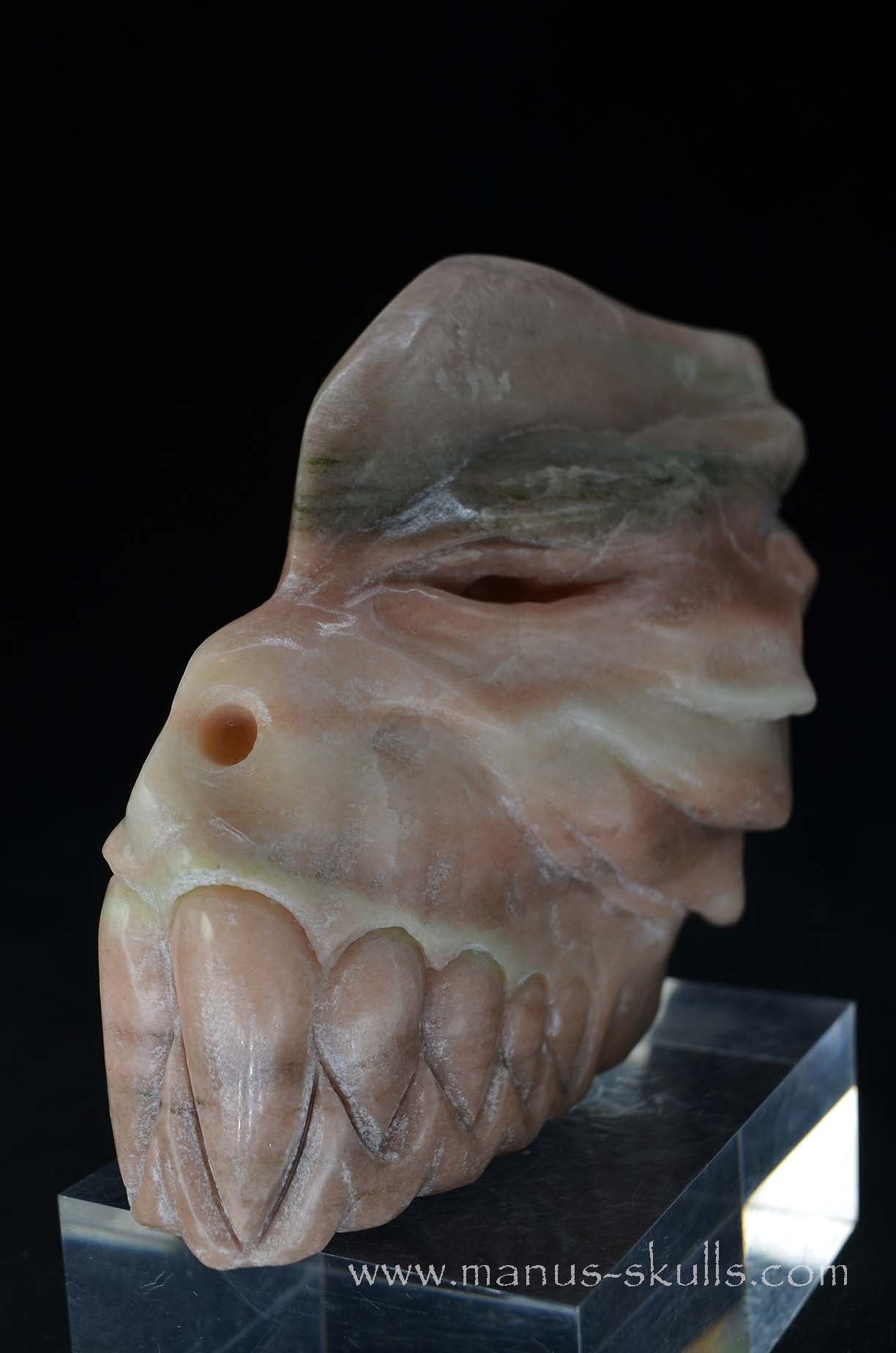 Manus skulls unique Crystal Carvings handmade skulls dragons pendants preseli bluestone tribals spiritual meaning wand Unicorn ..  austrian solker marble