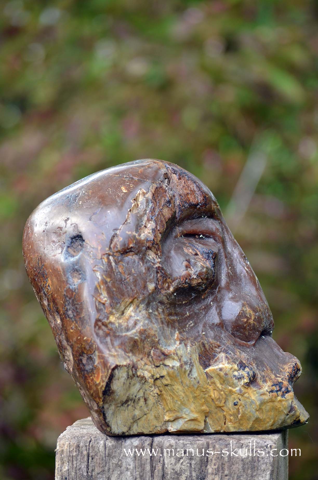 Huge  Amber Tribal Skull from the ancients (UV active)