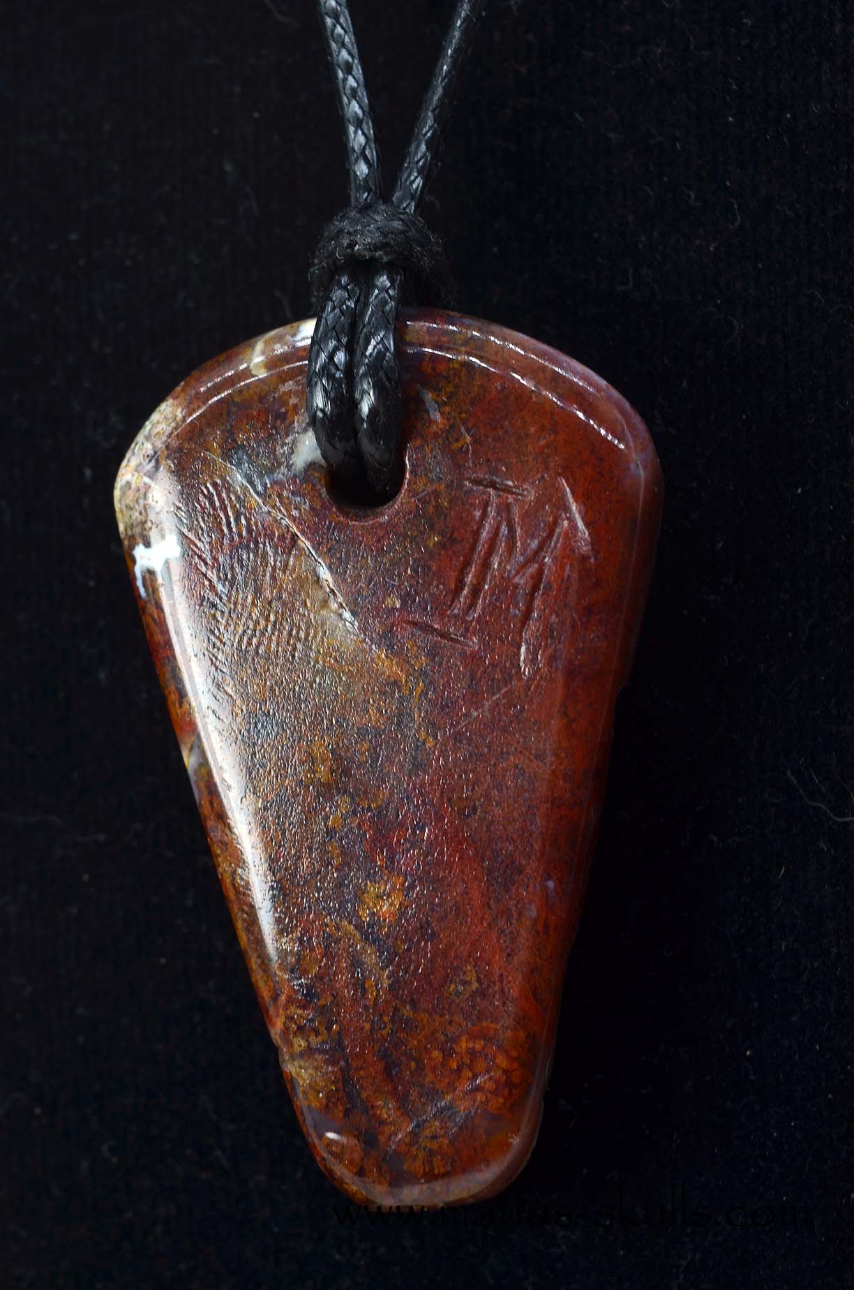 Red Moss Agate Tribal Pendant (#2)