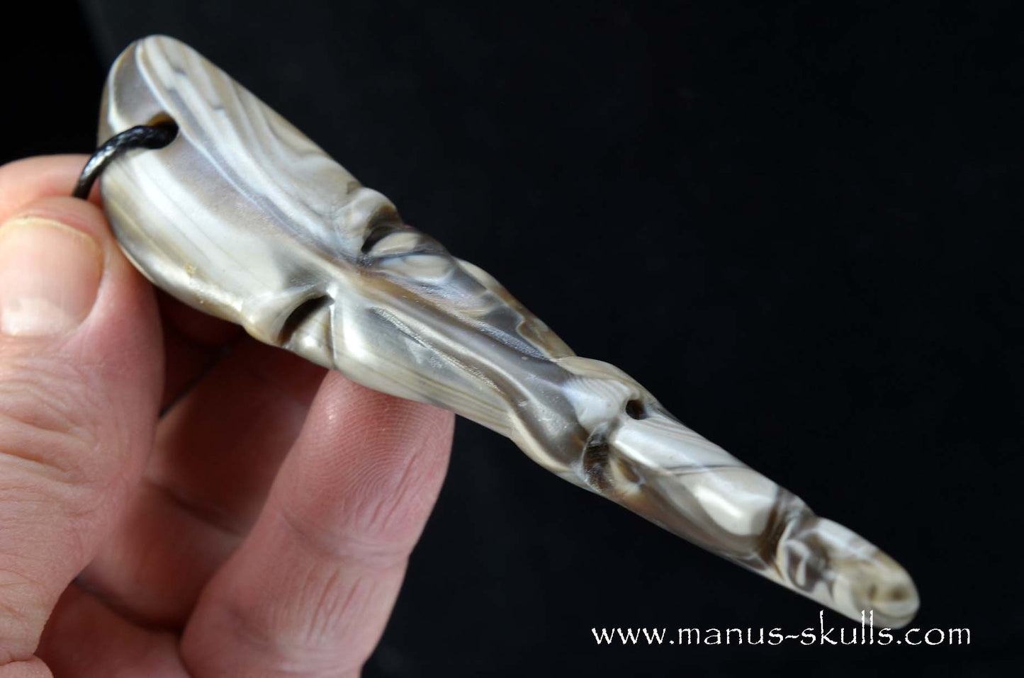 Beautiful Polish Flint Tribal Pendant