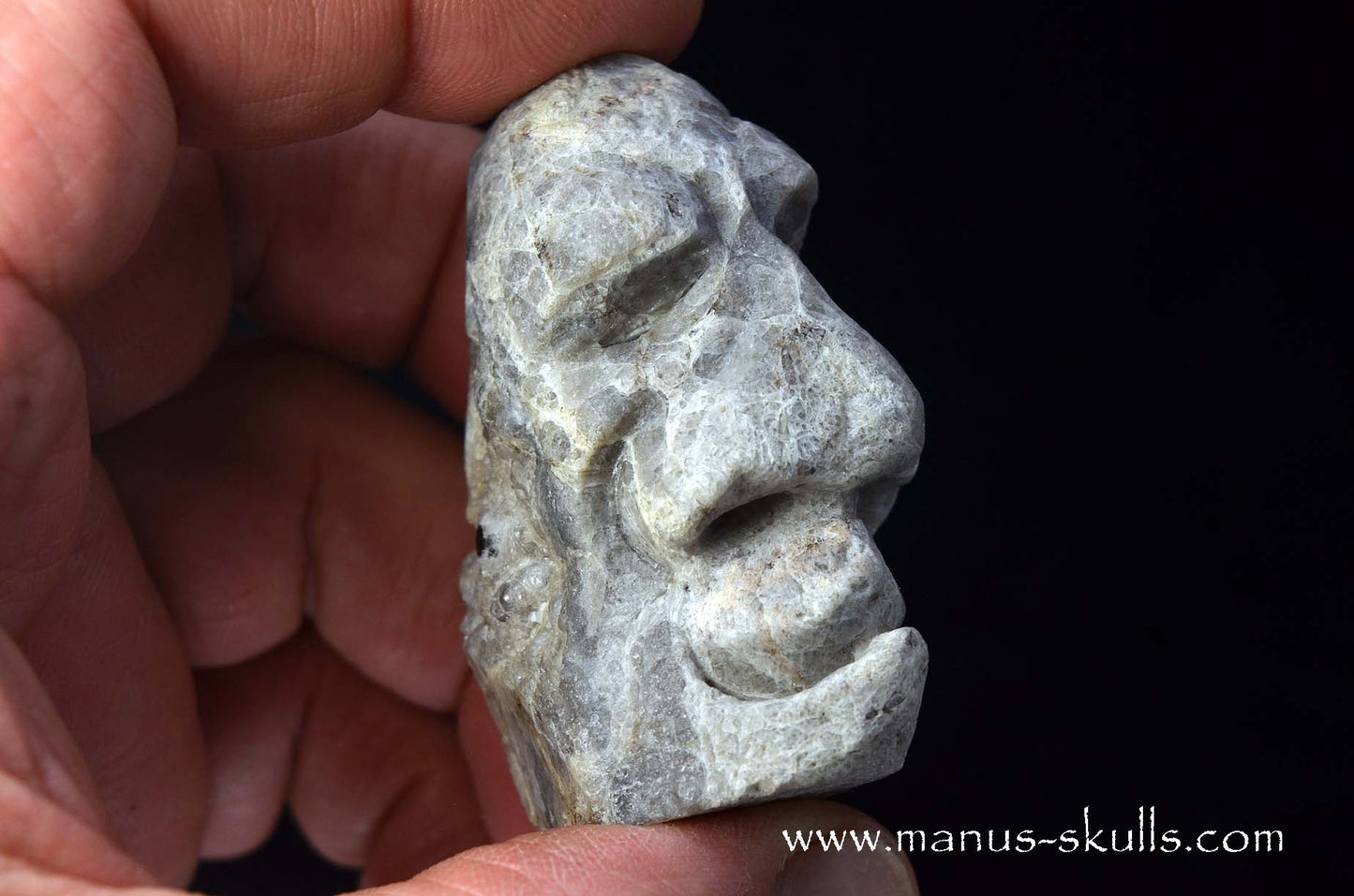 Apache Tears Obsidian on Matrix Skull #1