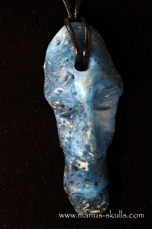 Glacierite ~ Blue Ice Stone Tribal Pendant