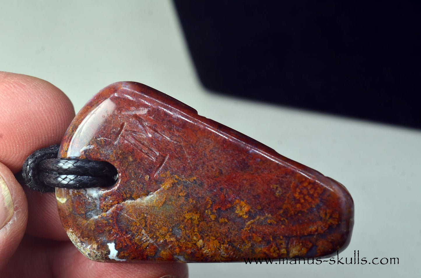 Red Moss Agate Tribal Pendant (#2)