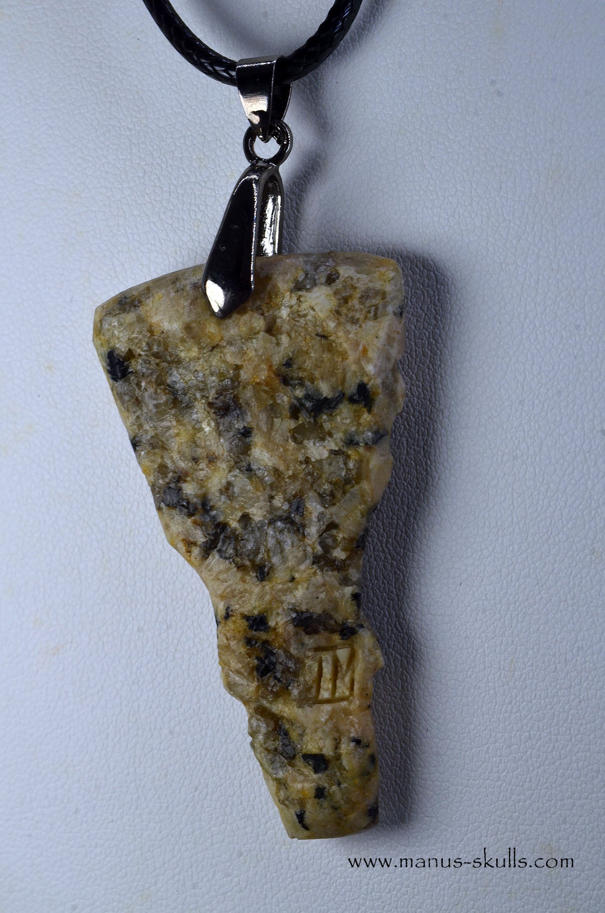 Yellow GRANITE Tribal Pendant