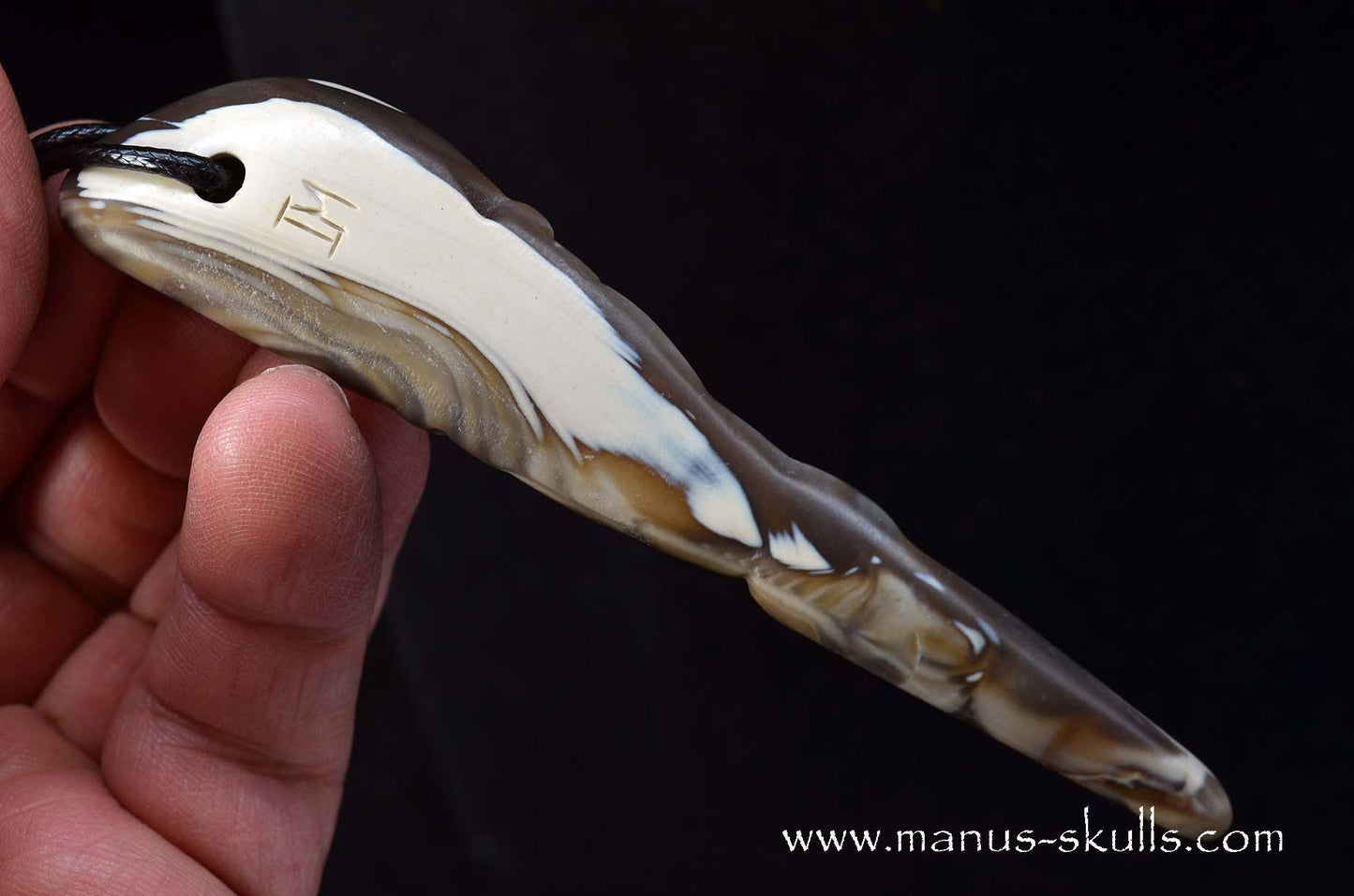 Beautiful Polish Flint Tribal Pendant