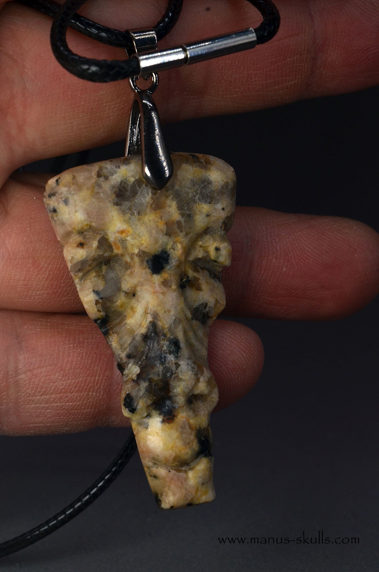 Yellow GRANITE Tribal Pendant