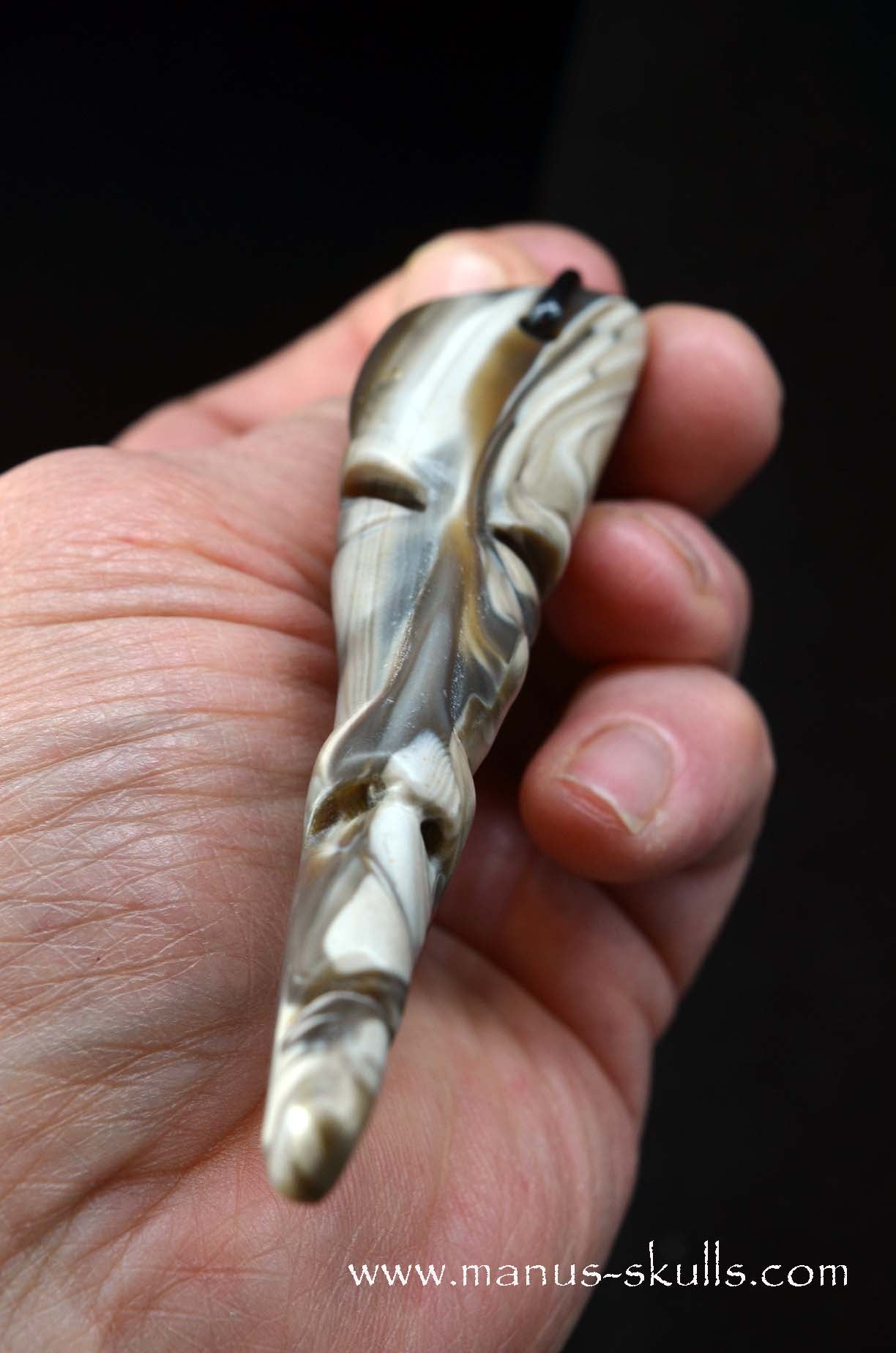 Beautiful Polish Flint Tribal Pendant