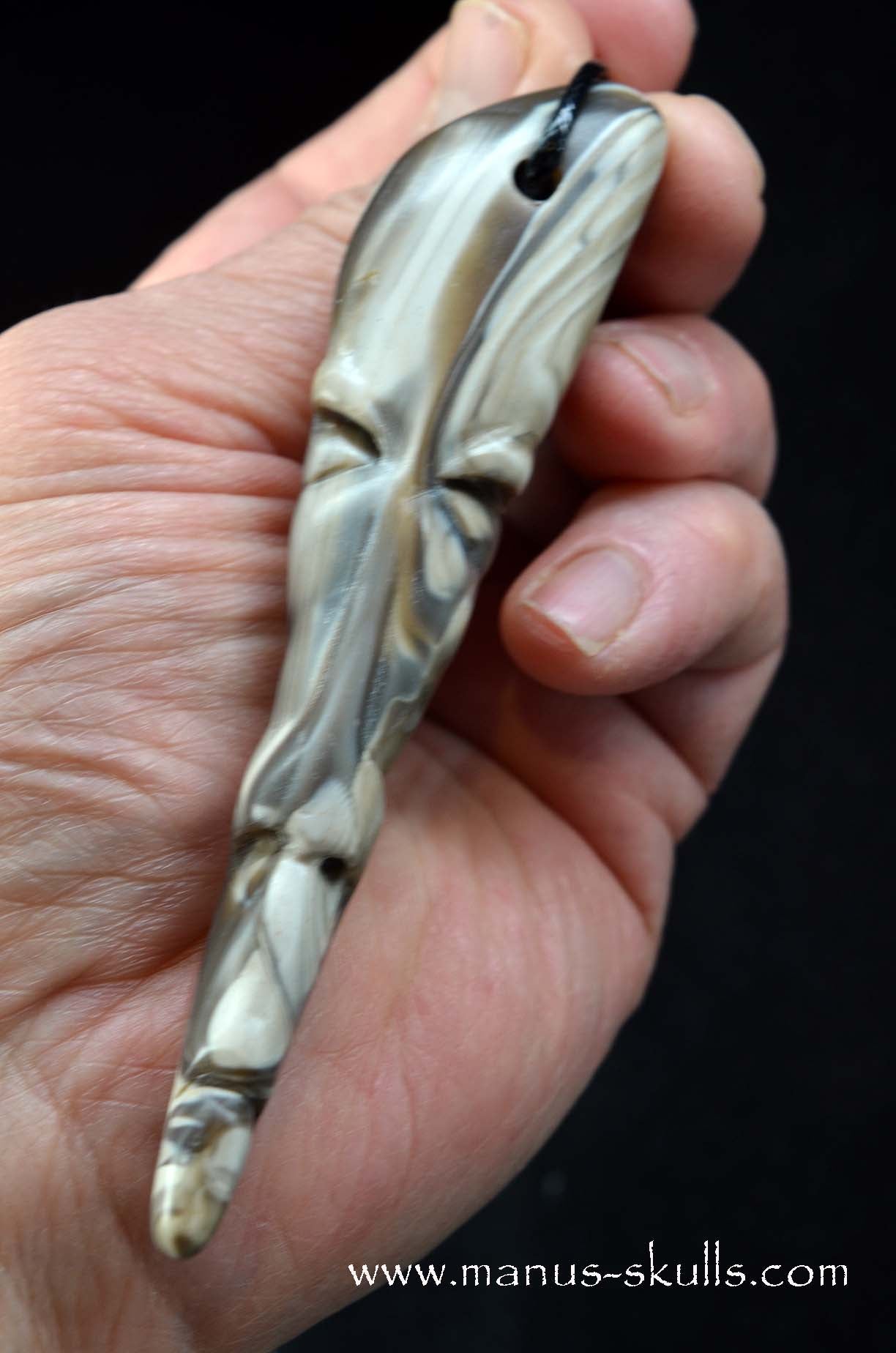 Beautiful Polish Flint Tribal Pendant