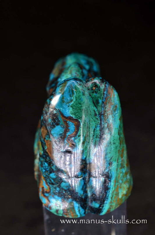 Manus skulls unique Crystal Carvings handmade skulls dragons pendants preseli bluestone tribals spiritual meaning wand Unicorn ..  chrysocolla