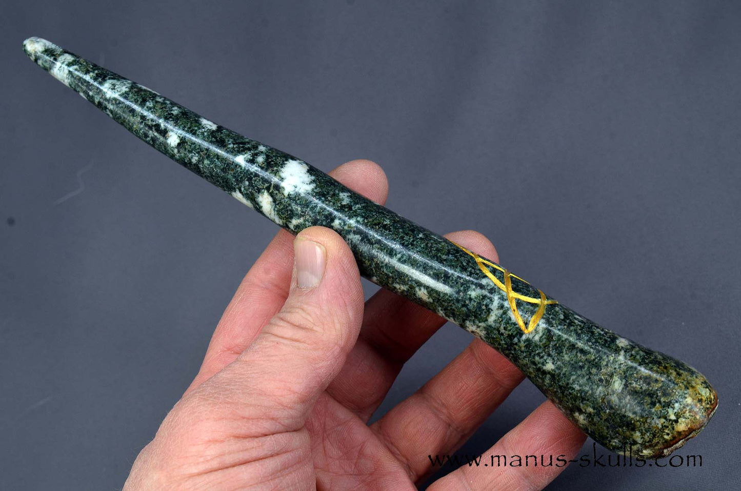 Preseli Bluestone Tarot Symbol Wands gold etched Celtic Knot