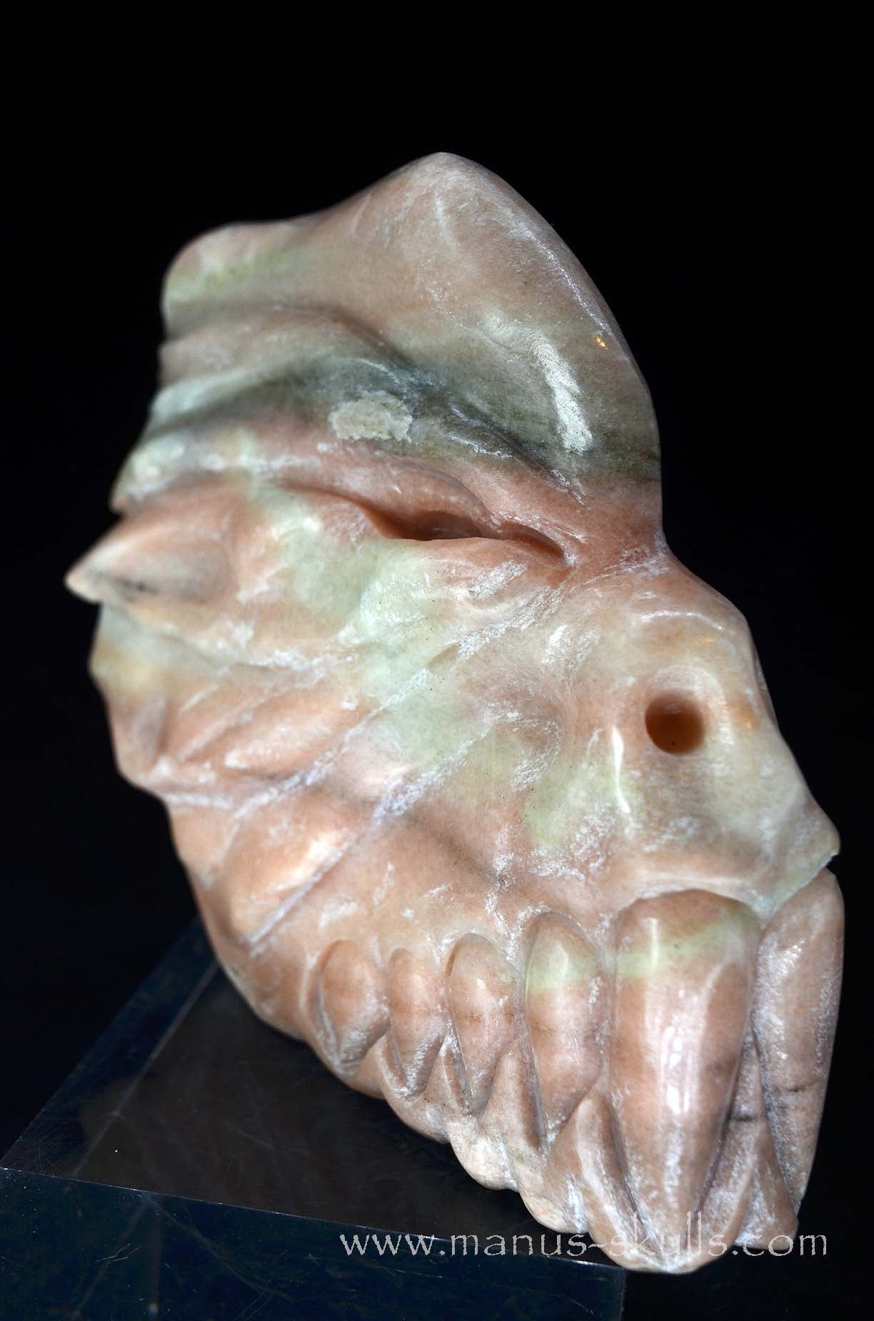 Manus skulls unique Crystal Carvings handmade skulls dragons pendants preseli bluestone tribals spiritual meaning wand Unicorn ..  austrian solker marble