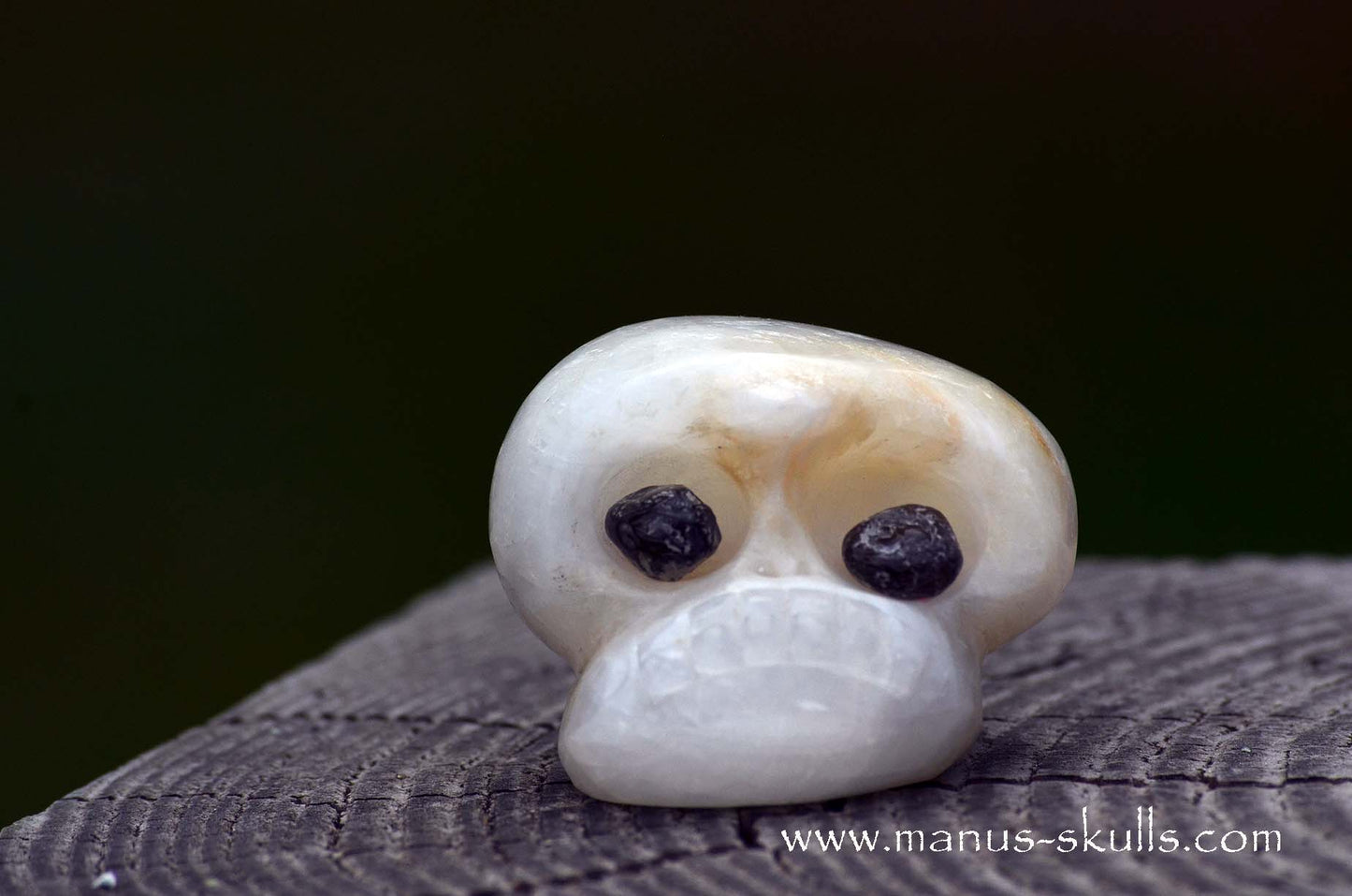 White Calcite Evolian Skull  #10