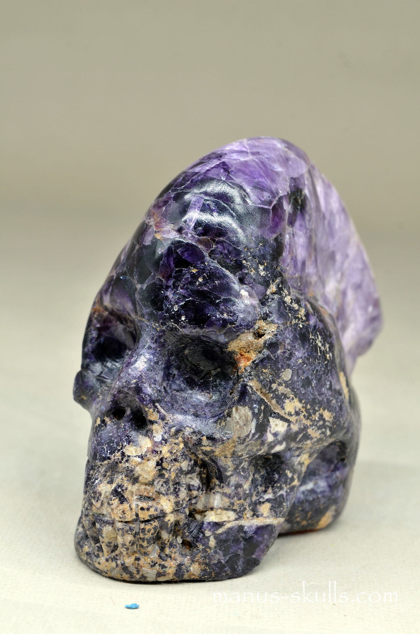 Blue John Fluorite Manus Skull