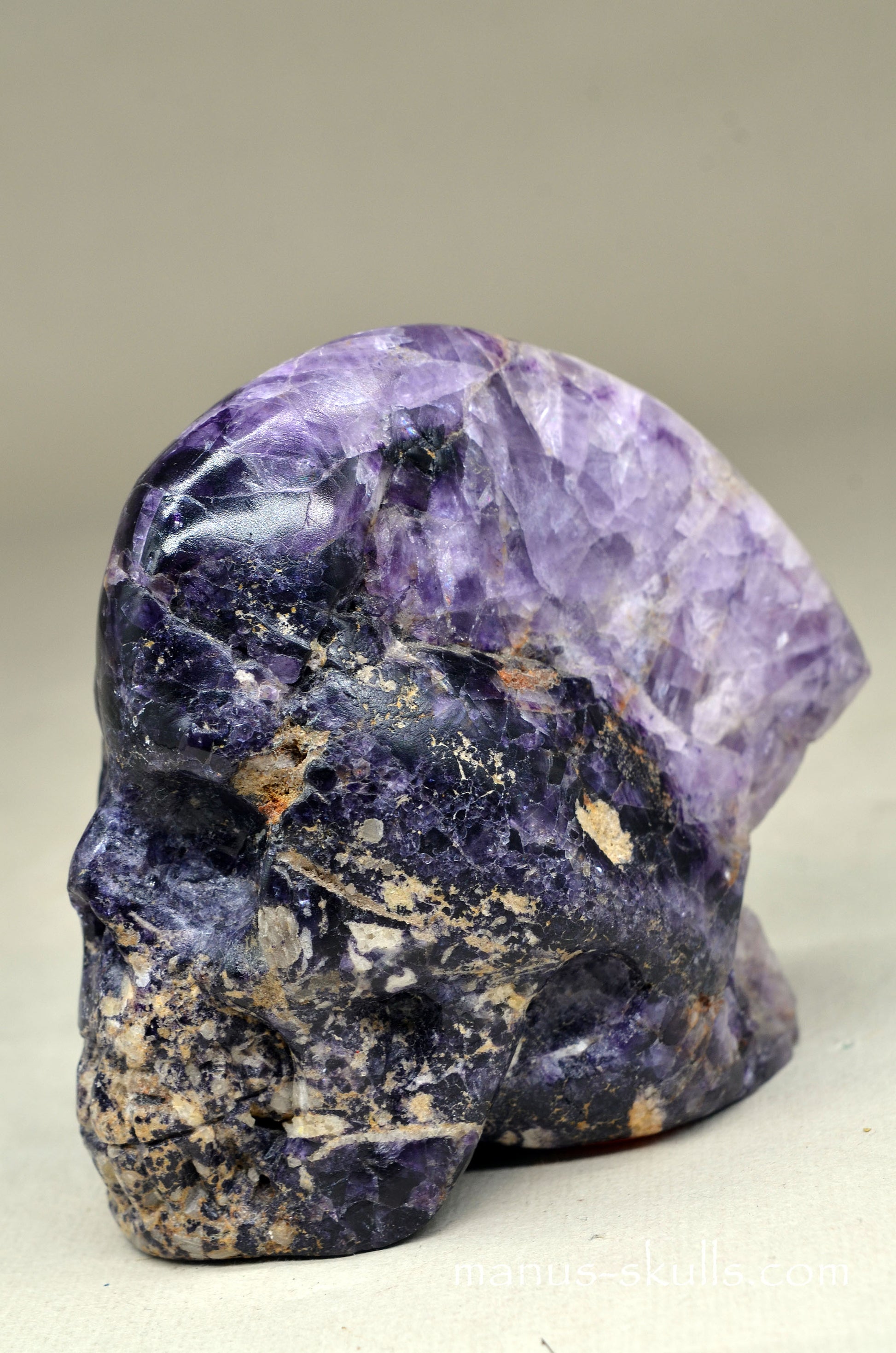 Blue John Fluorite Manus Skull