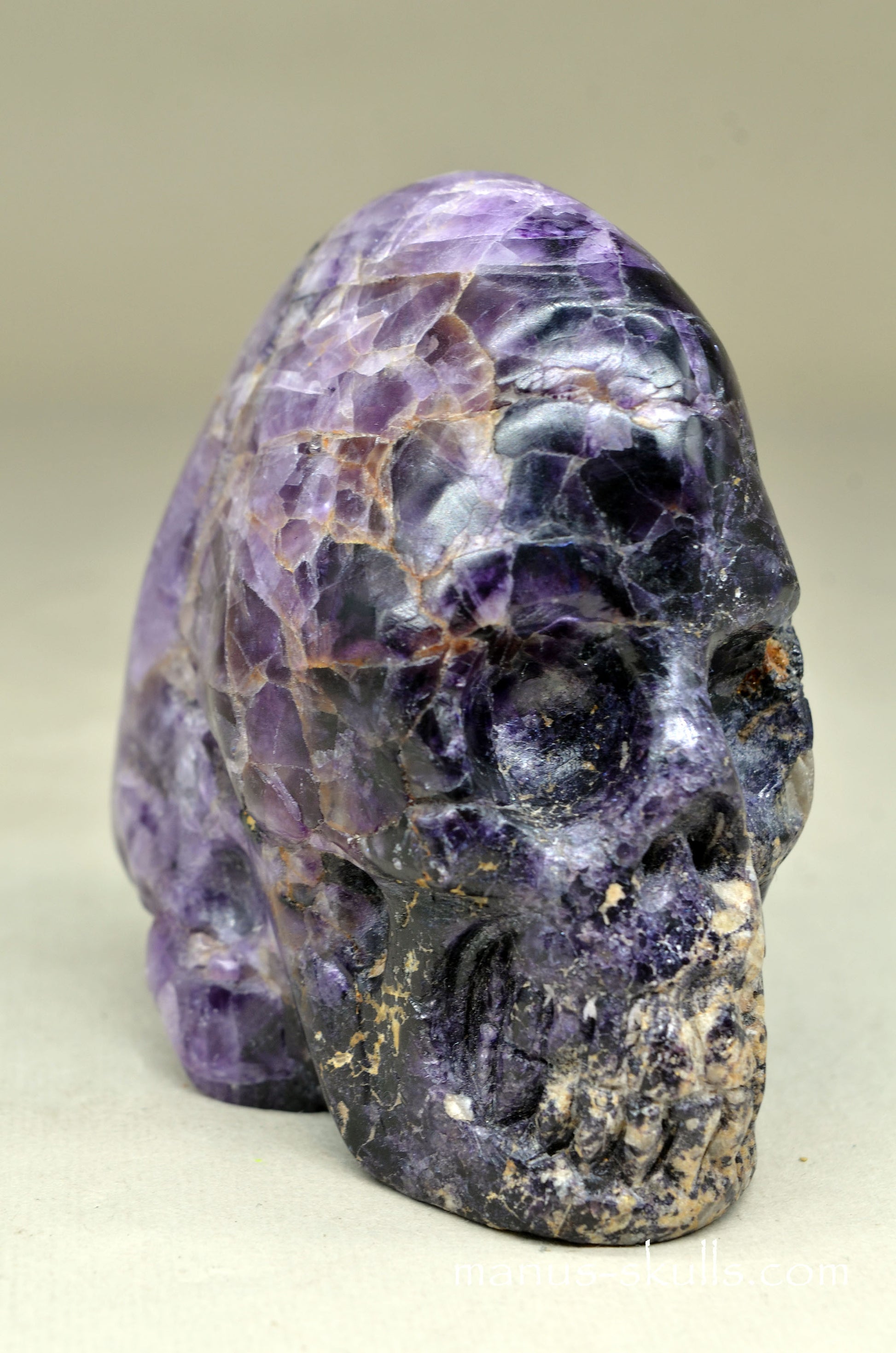 Blue John Fluorite Manus Skull