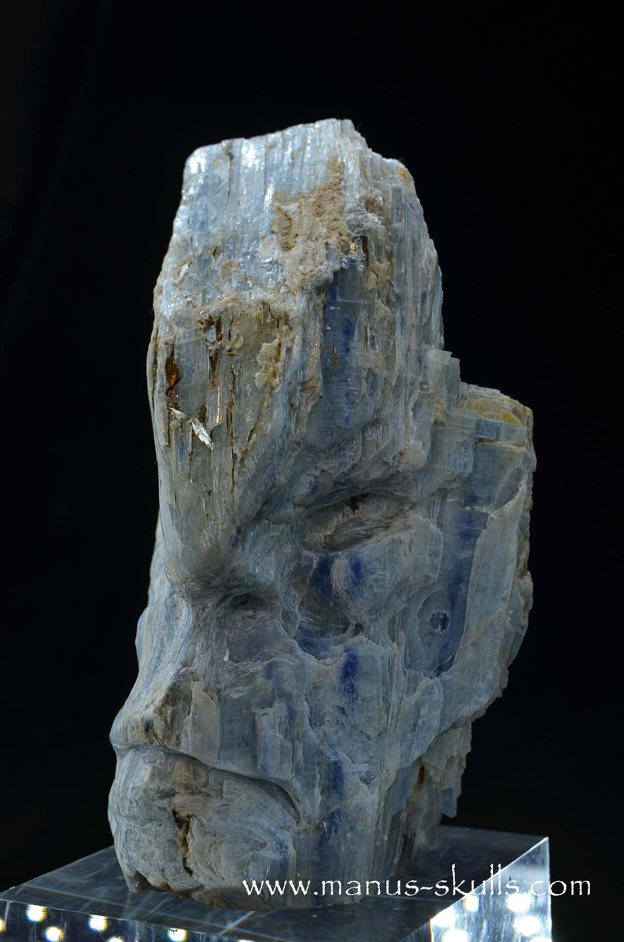 Manus skulls unique Crystal Carvings handmade skulls dragons pendants preseli bluestone tribals spiritual meaning wand Unicorn .. blue kyanite