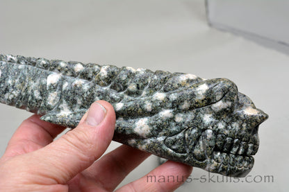 Large Preseli Bluestone Dragon Wand, singing Preseli instrument.